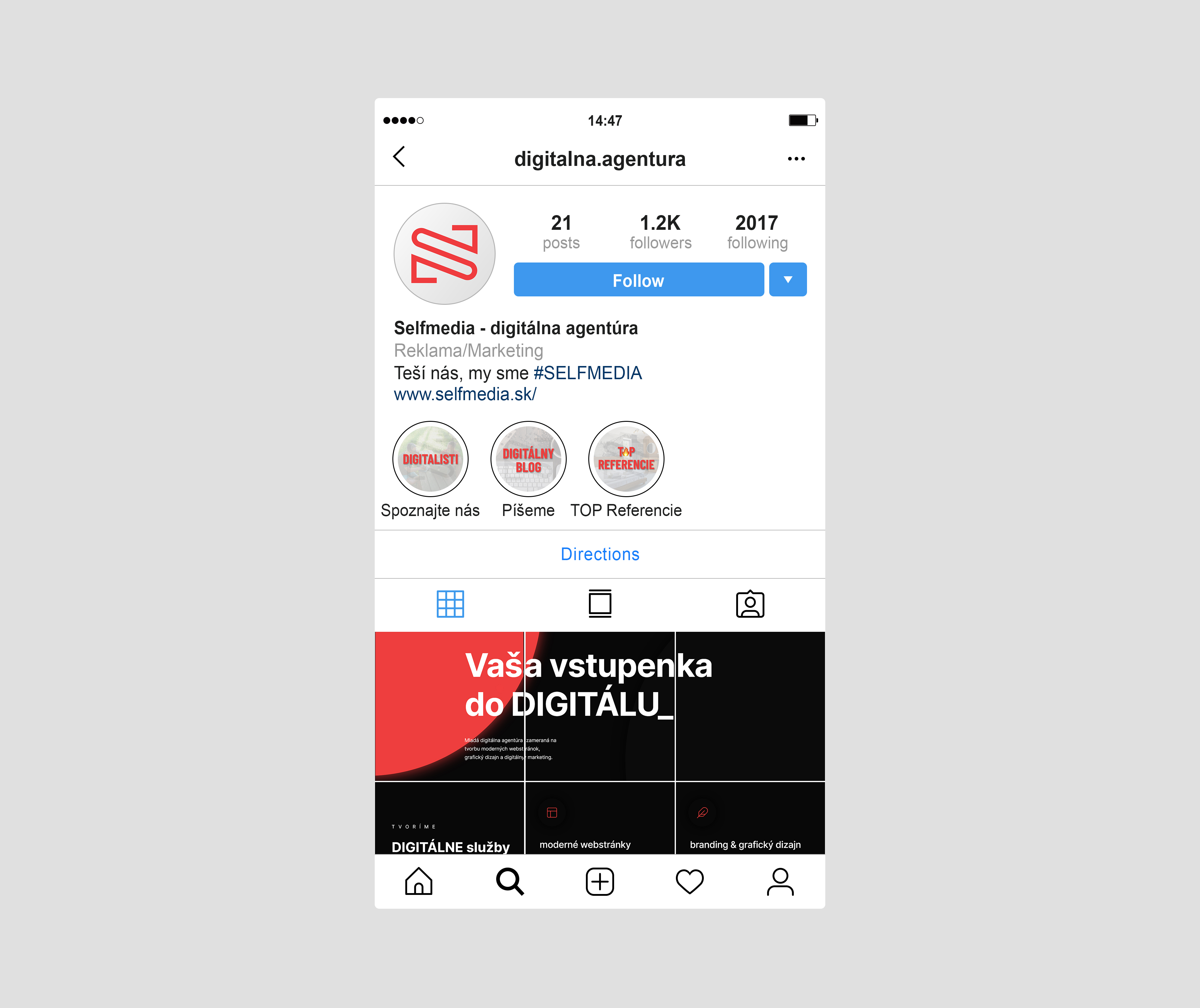 Náš nekonečný instagram @digitalna.agentura nekonecny instagram